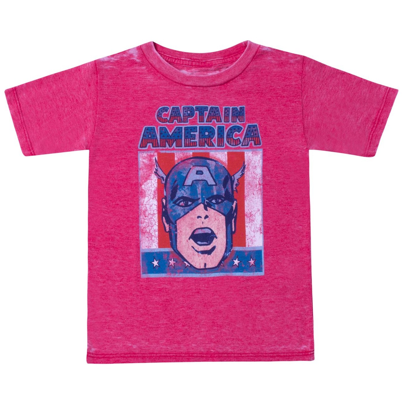 Marvel Comics Captain America Head Flag Burnout Toddler T-Shirt