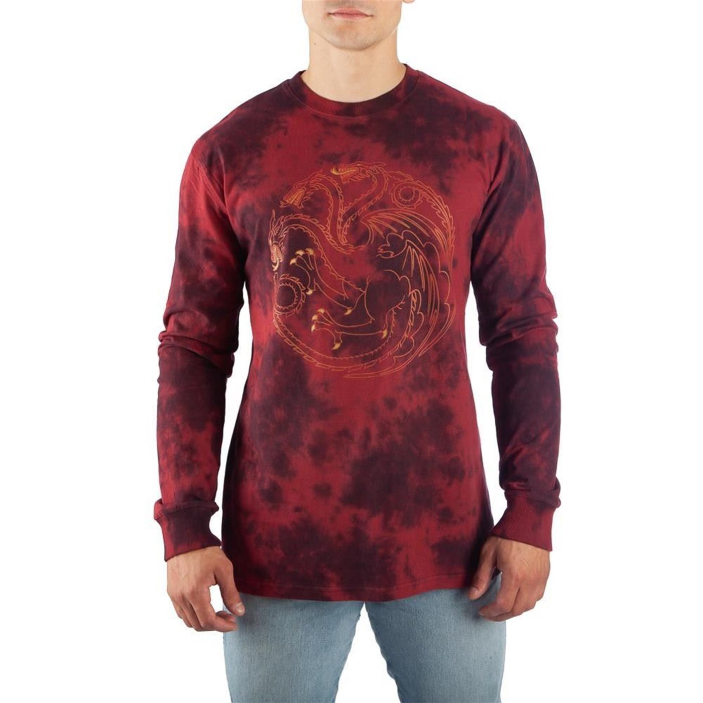 Game of Thrones Targaryen Long Sleeve Acid Wash T-Shirt