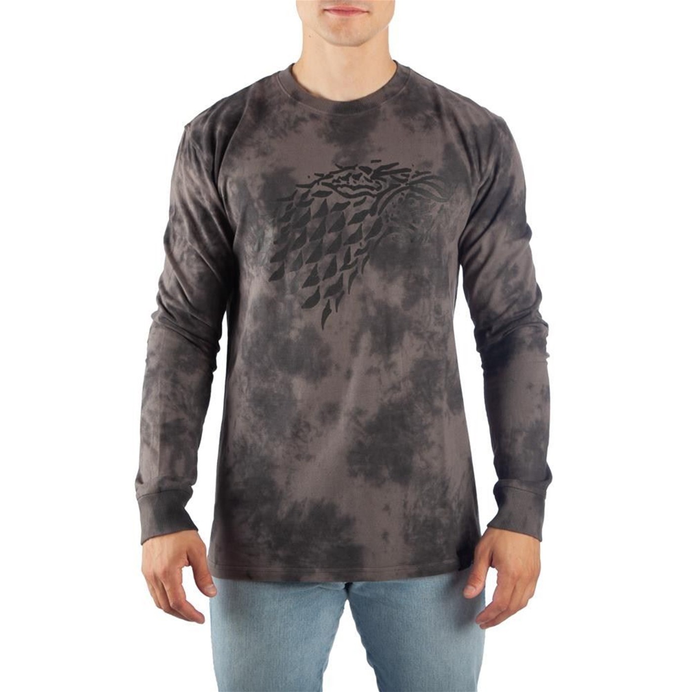 Game of Thrones Stark Long Sleeve Acid Wash T-Shirt