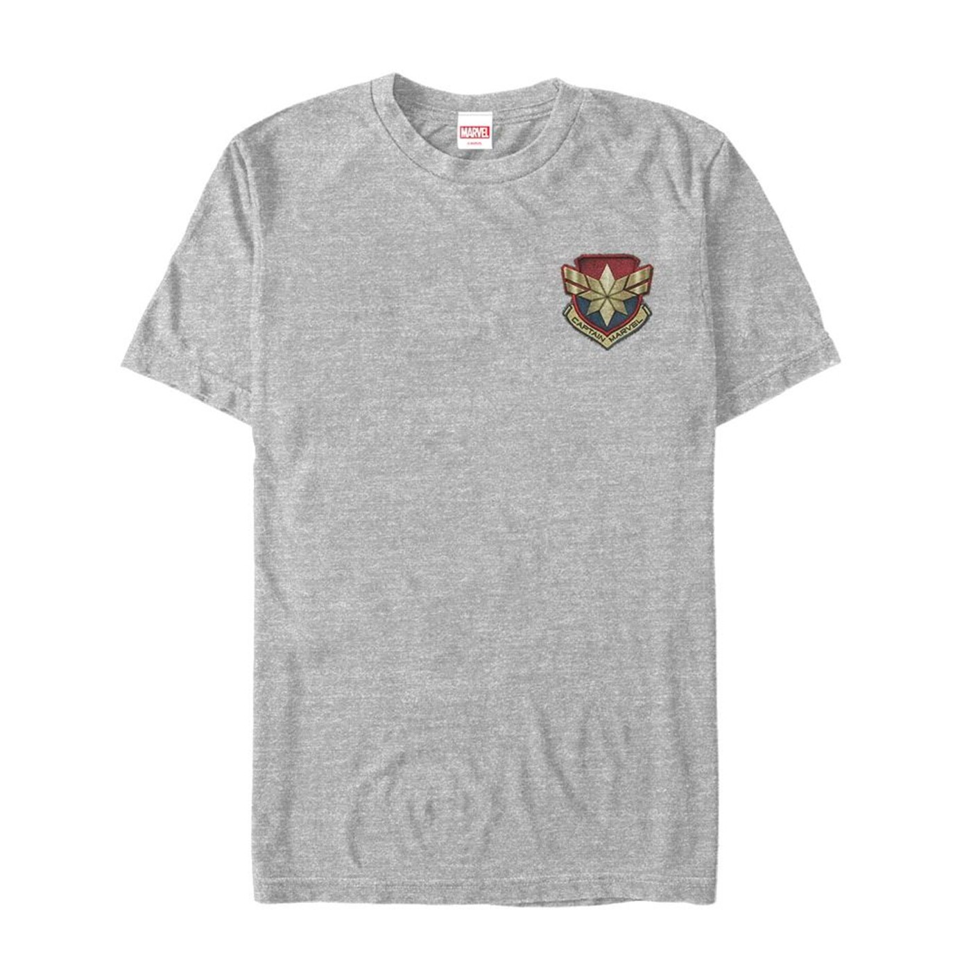 Captain Marvel Star Symbol Woven Print Men's T-Shirt