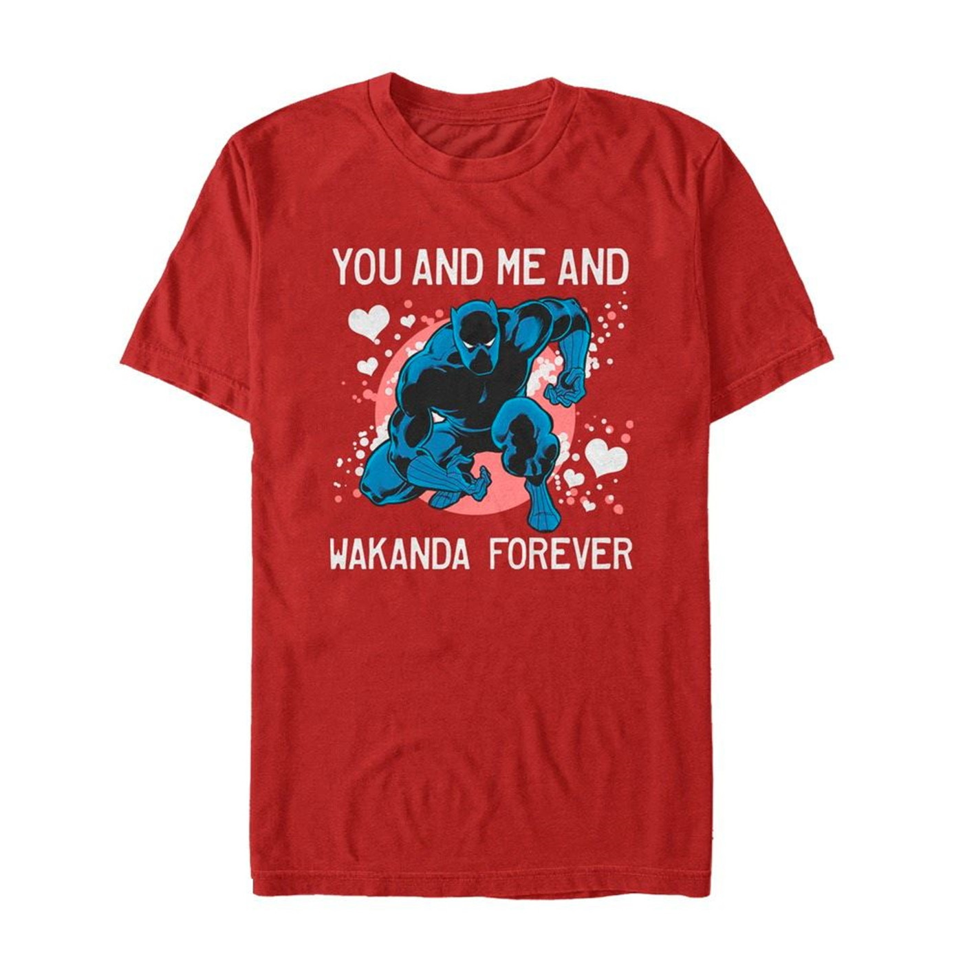 Valentine's Black Panther Wakanda Forever Men's T-Shirt