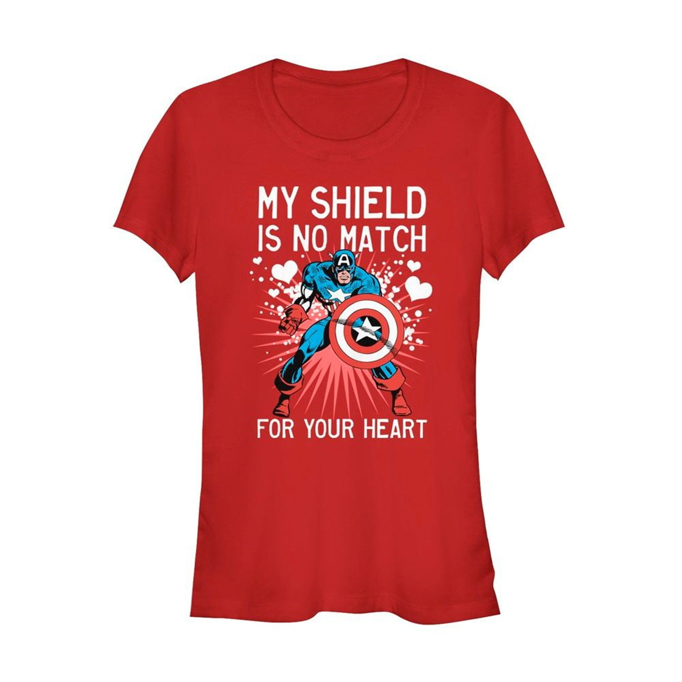 Valentine's Captain America No Shield For Heart Women's T-Shirt