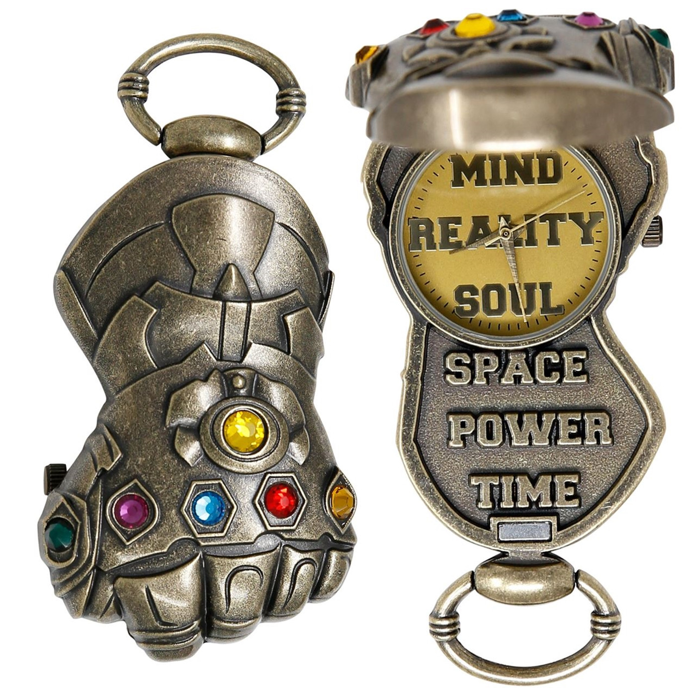 Avengers Endgame Movie Thanos Gauntlet Pocket Watch