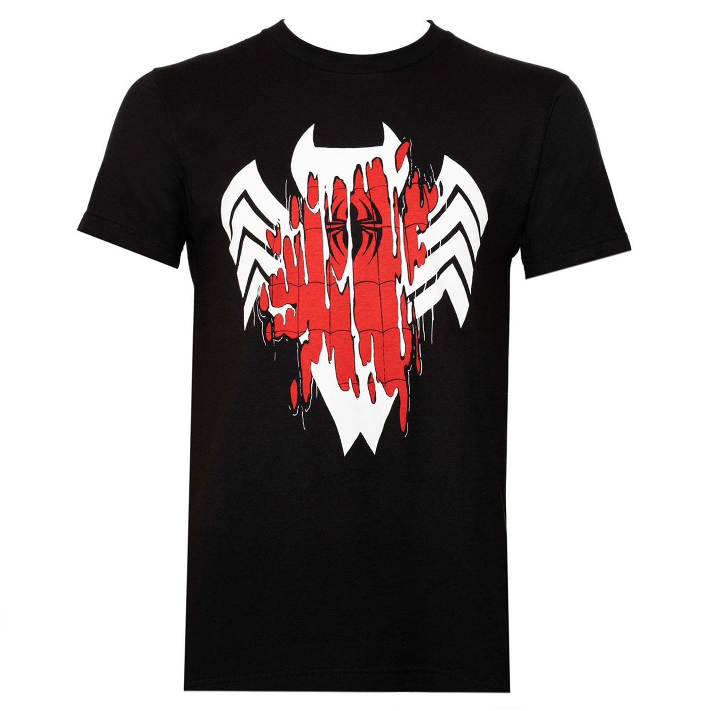 Venom Transforming Spider-Man Men's Black T-Shirt