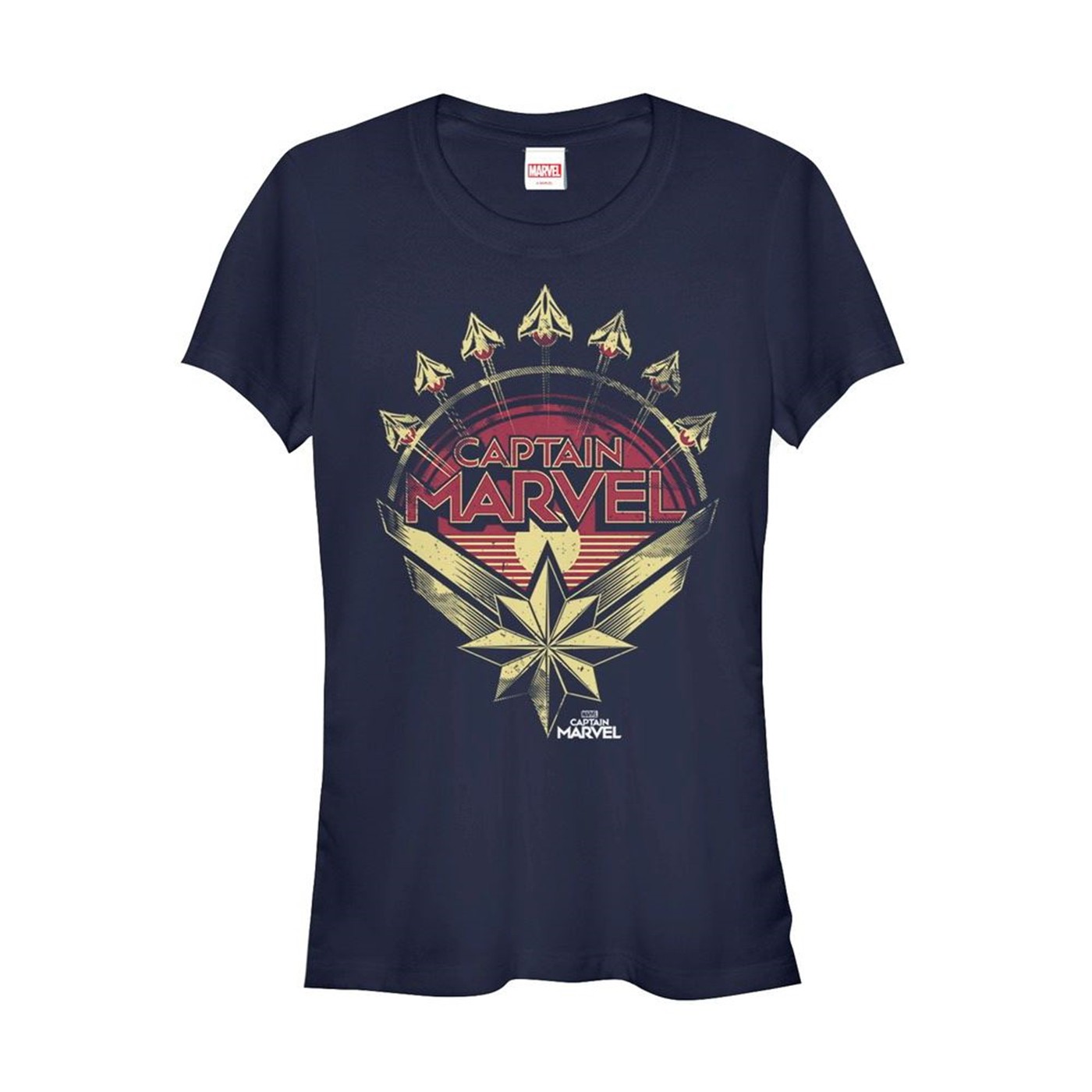Captain Marvel Retro Fighter Jet Plane Women's T-Shirt