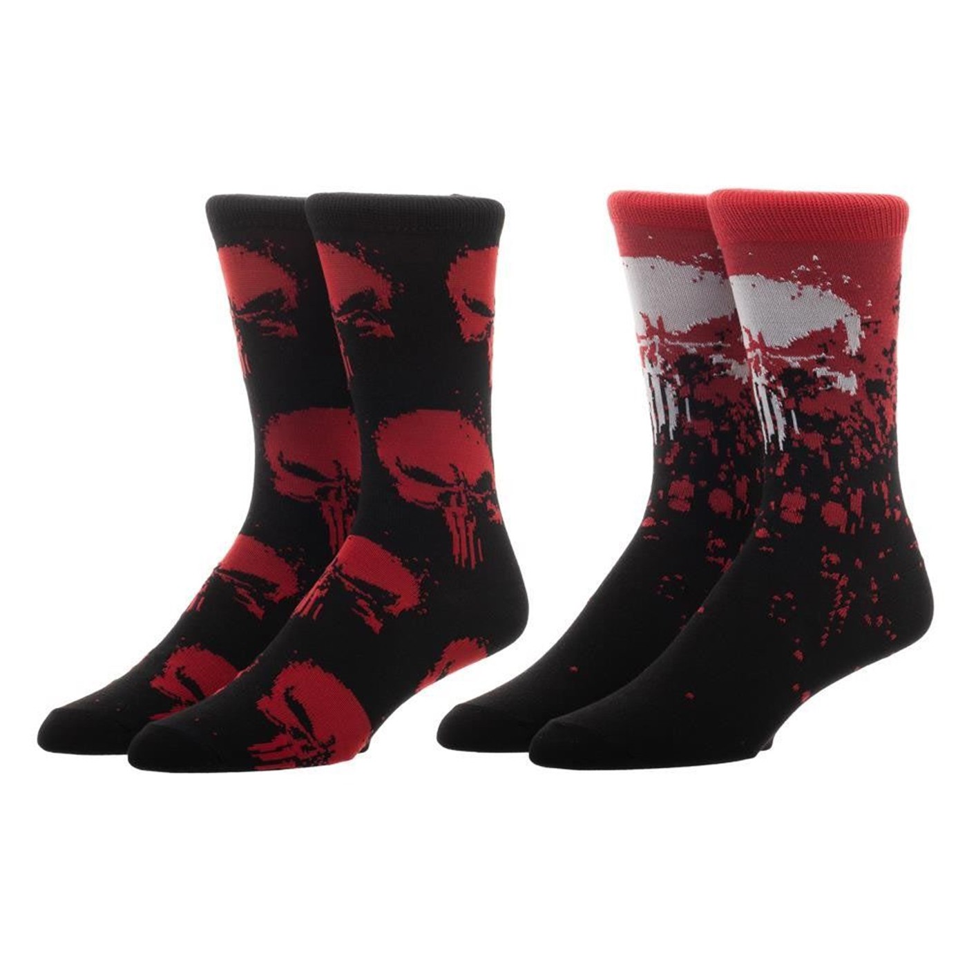 Marvel Punisher 2 Pack Crew Socks