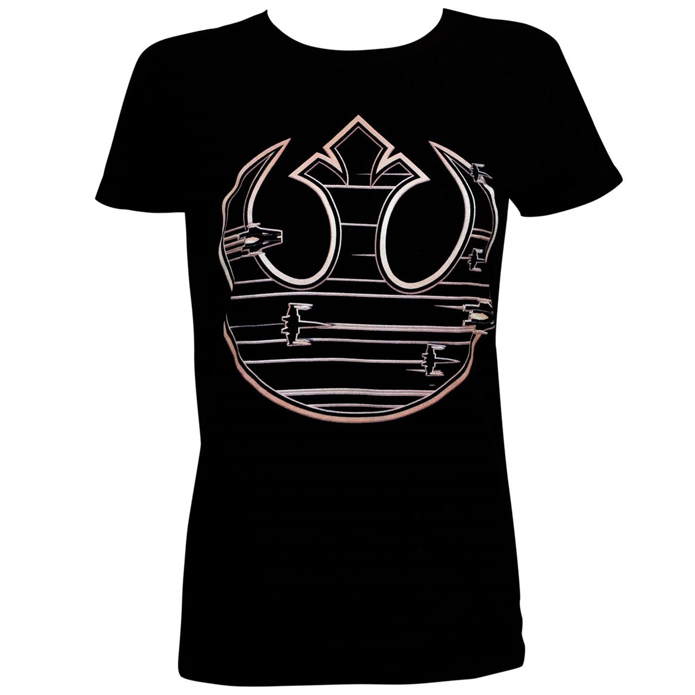 Star Wars Rebel Symbol Fly Through Women's T-Shirt