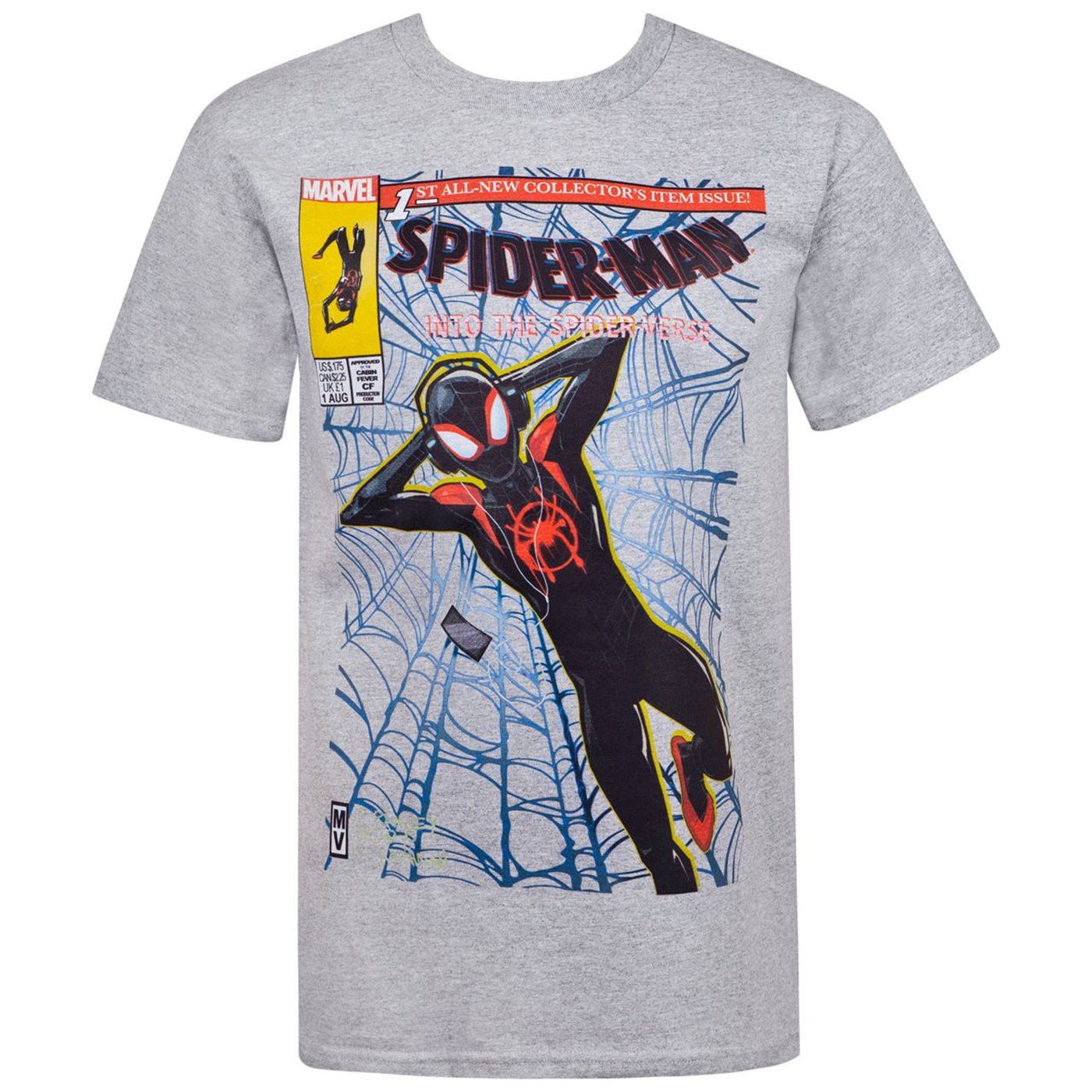 Spider-Man Into The Spider-Verse Miles Morales Comic Cover Men's T-Shirt