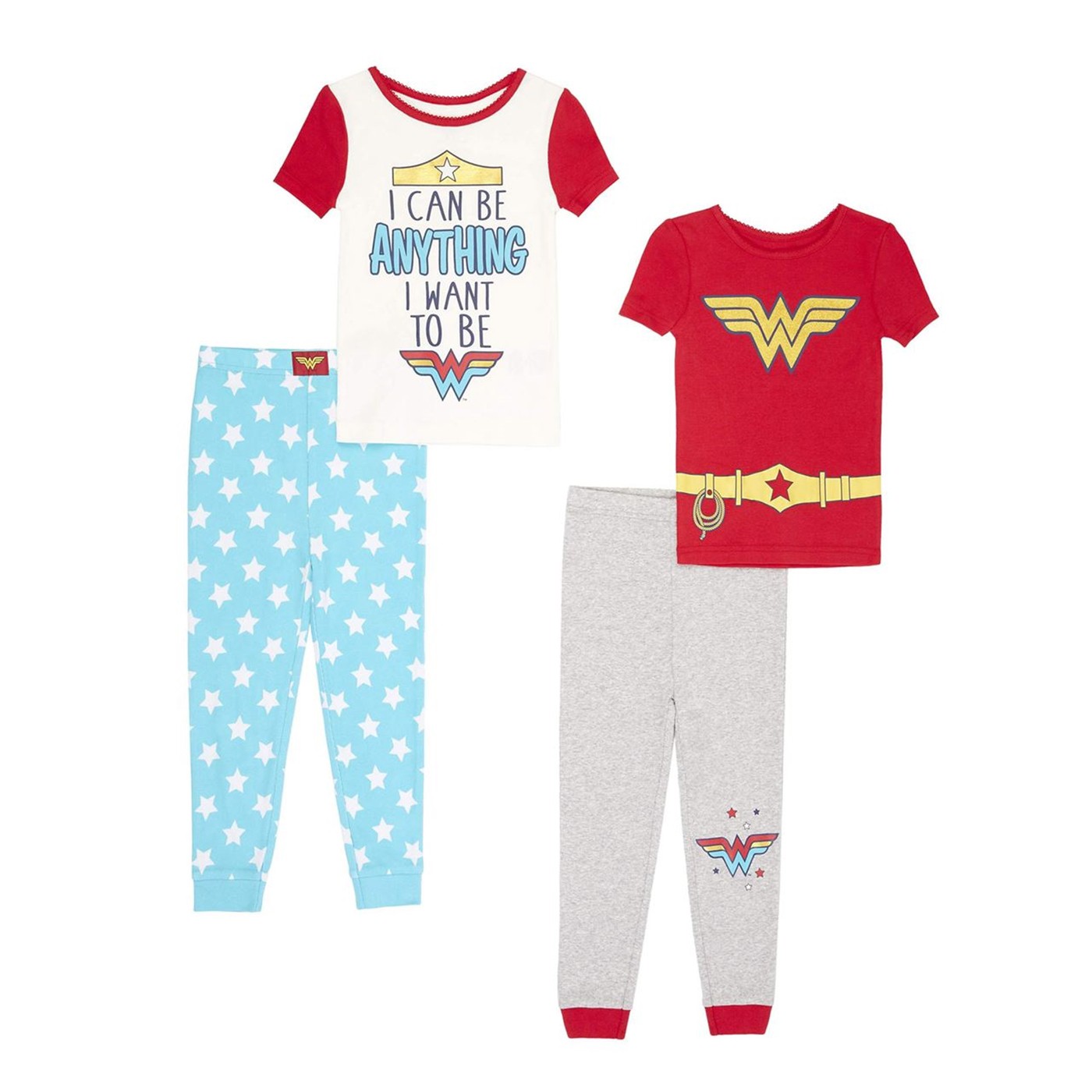Wonder Woman 4-piece Youth Pajama Set