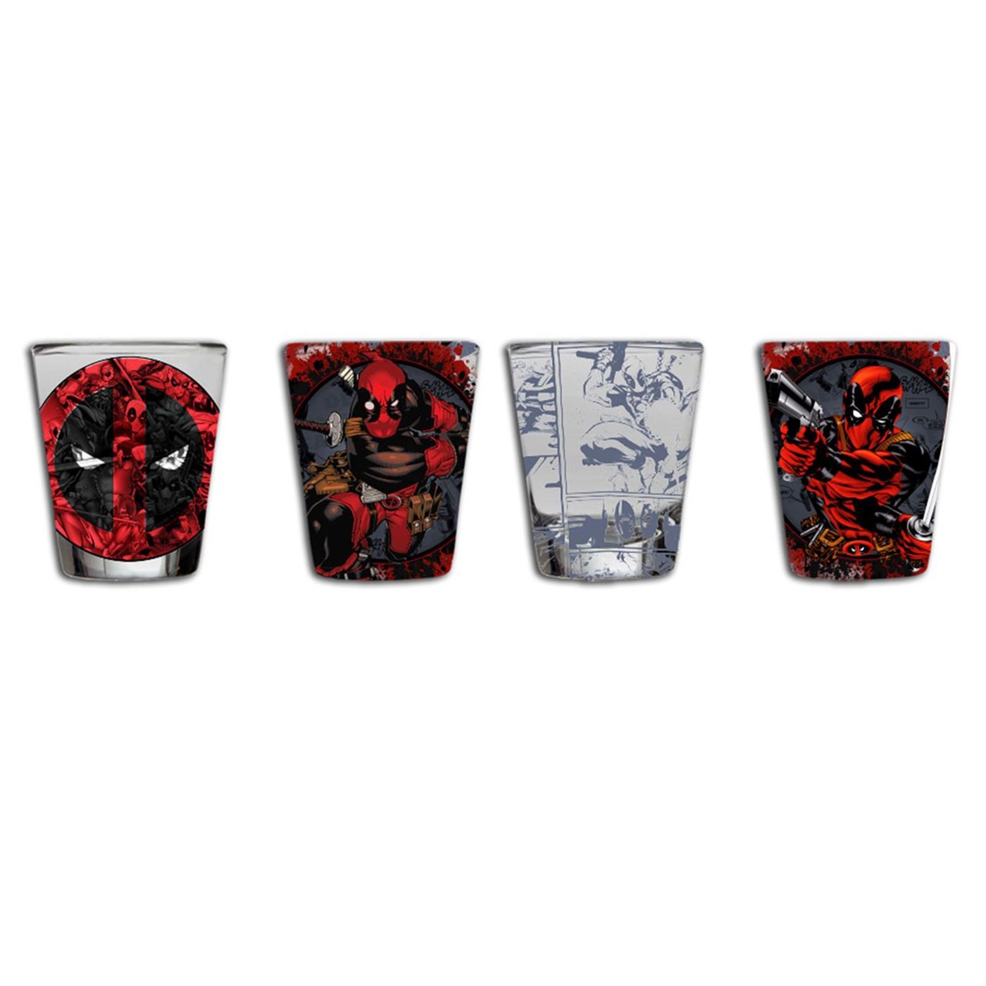 Deadpool Mini Glass 4-Pack