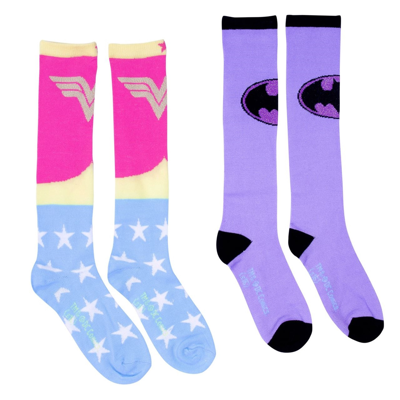 Justice League 2-Pack Knee High Kids Socks