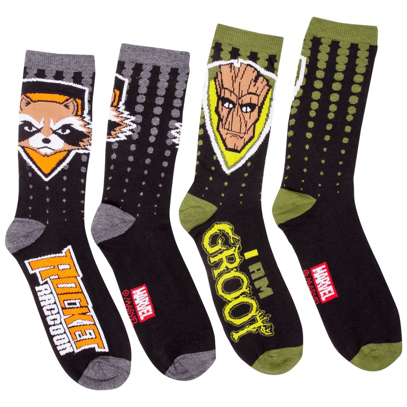 Guardians of the Galaxy Rocket And Groot Crew Socks Two Pack