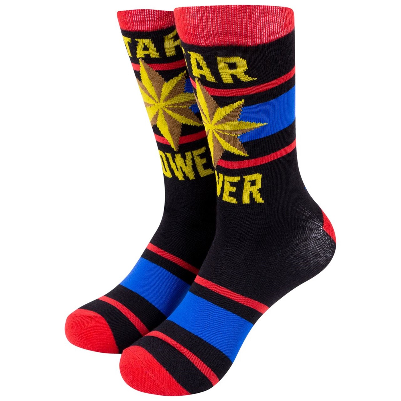 Captain Marvel Star Power Marvel Crew Socks Two Pack