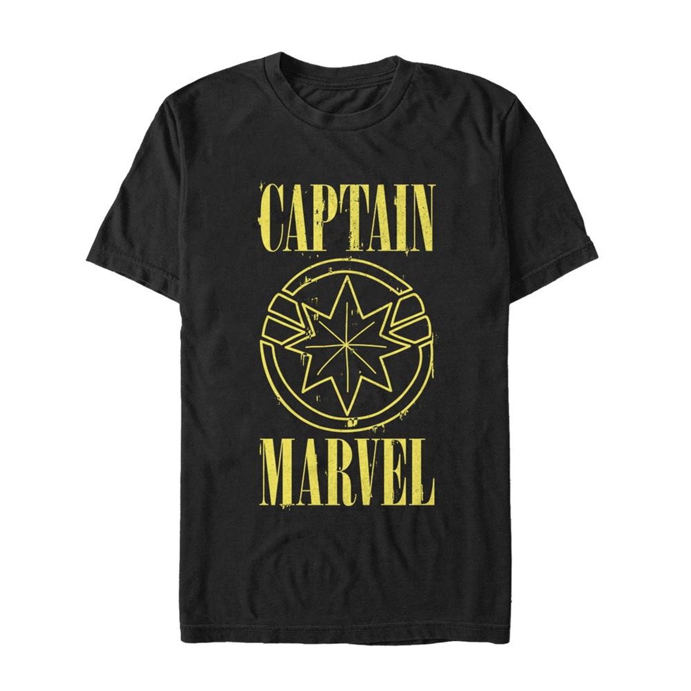 Captain Marvel Stained Star Symbol Men's T-Shirt