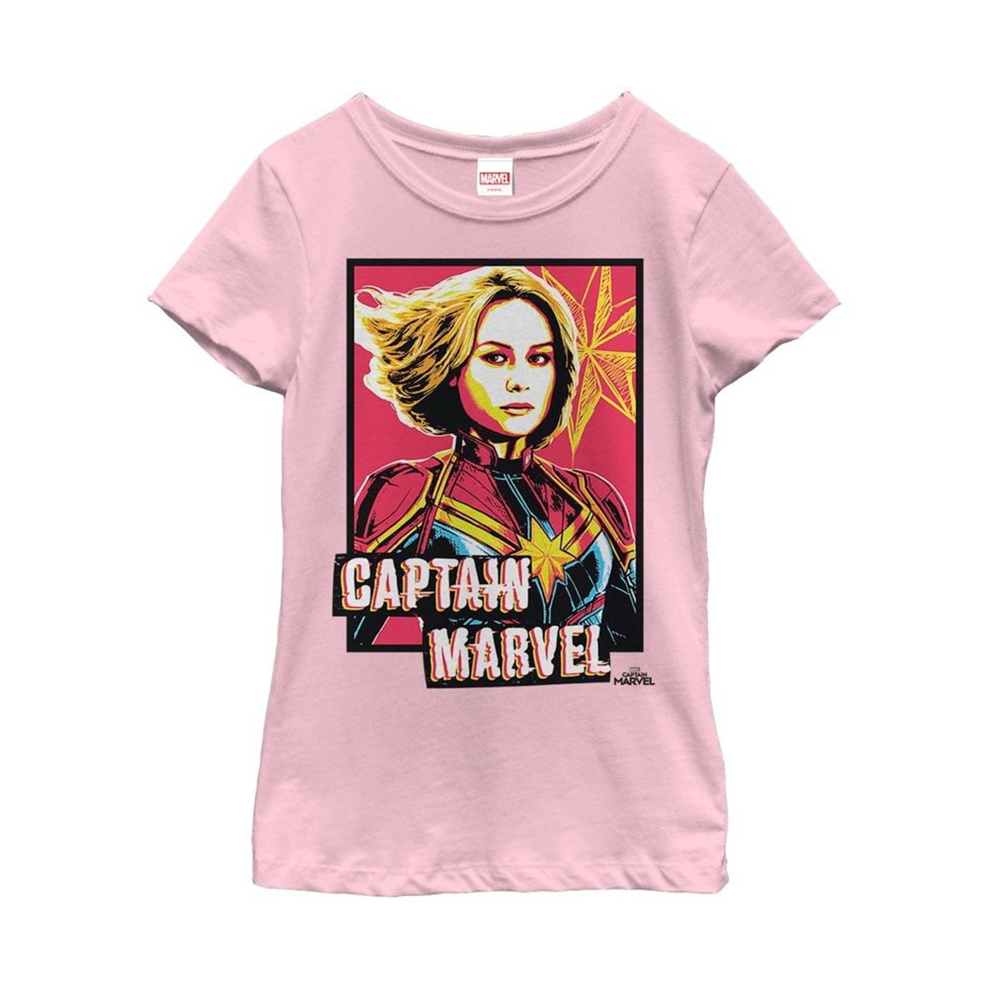 Captain Marvel Artistic Portrait Girl's T-Shirt