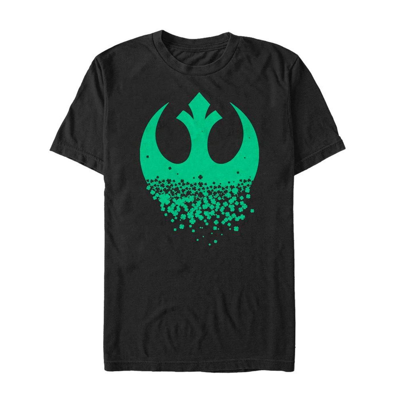 Star Wars Rebel Clover St Patrick's Day Black T-Shirt