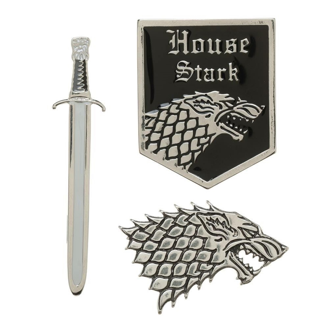Game Of Thrones House Stark Lapel Pin Set