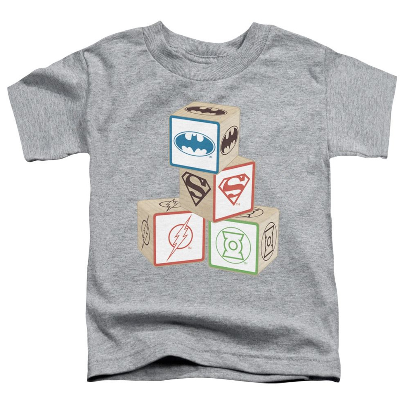 Justice League Symbols Baby Blocks Kids T-Shirt