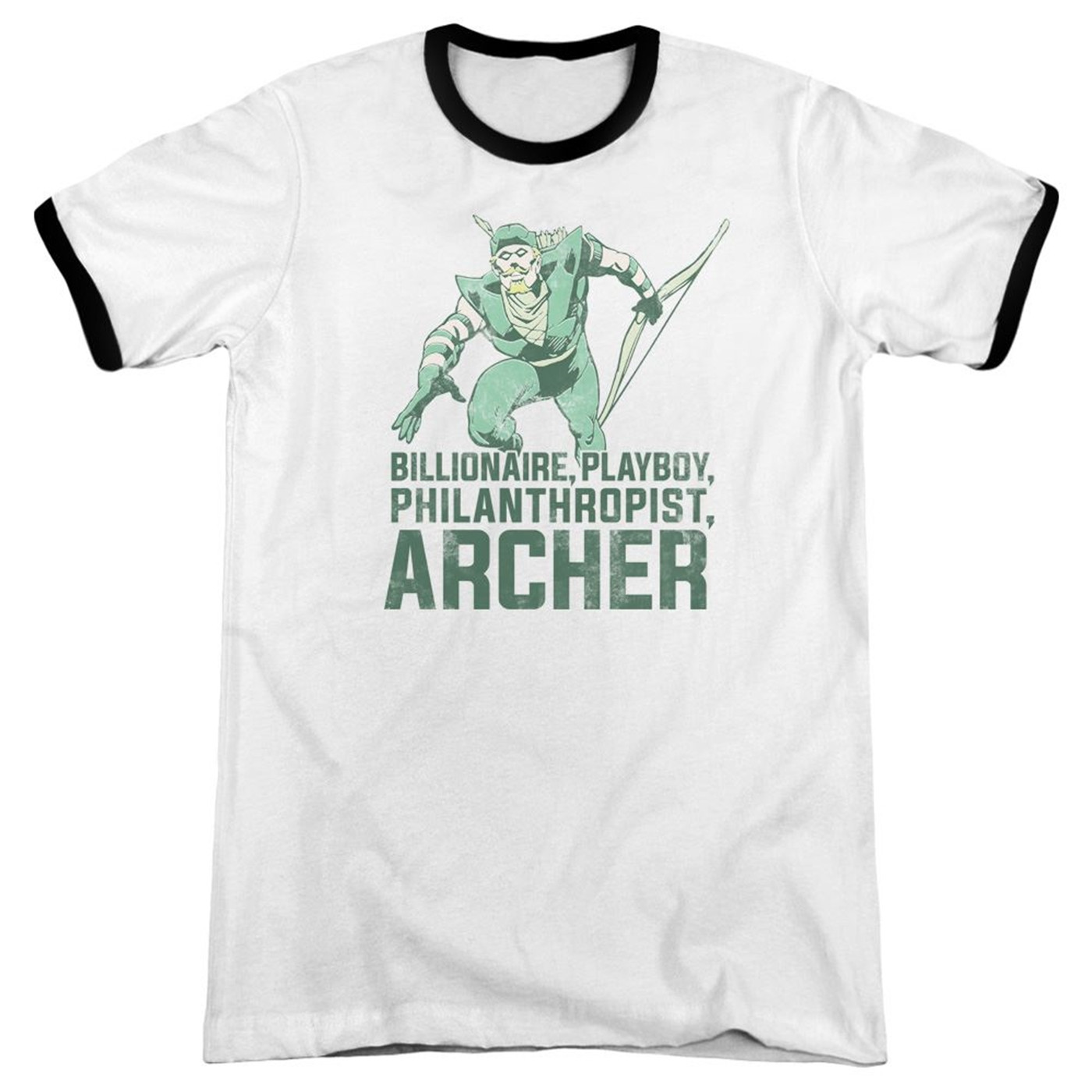 Billionaire, Playboy, Philanthropist, Archer - Green Arrow Men's Ringer Shirt