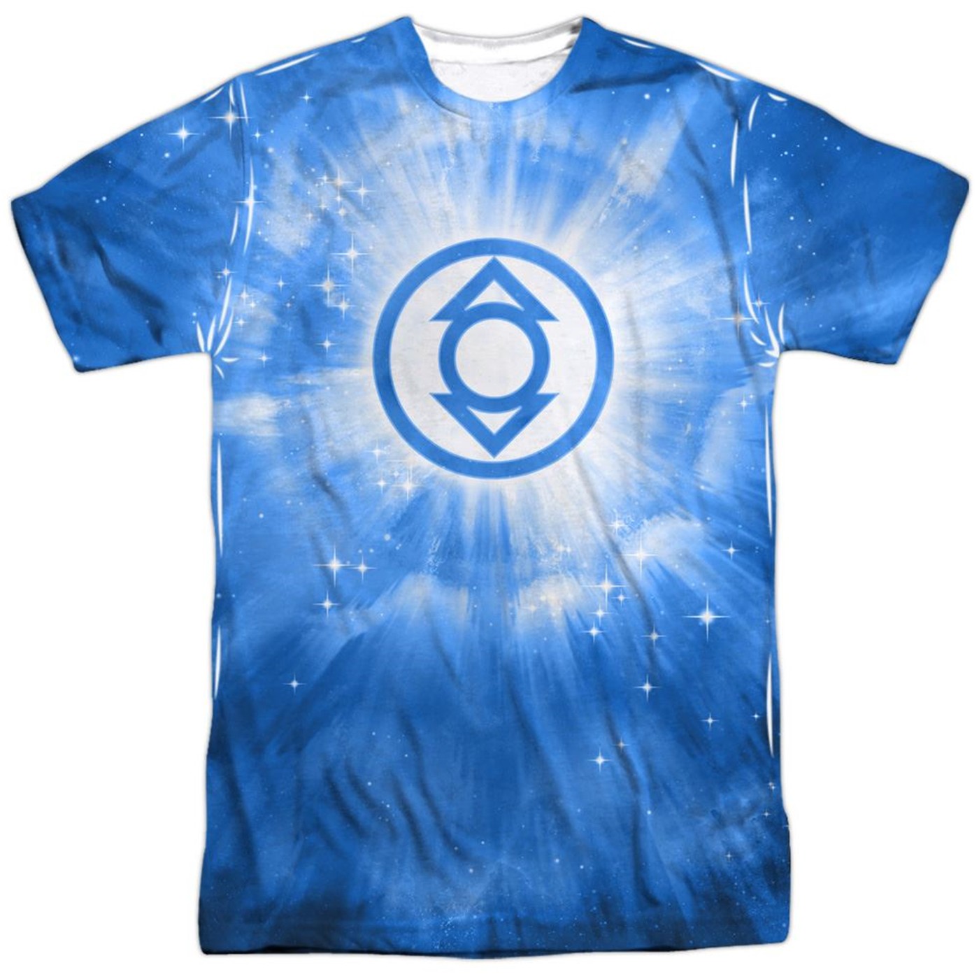 Green Lantern Indigo Energy Symbol Sublimated Front and Back Men's T-Shirt