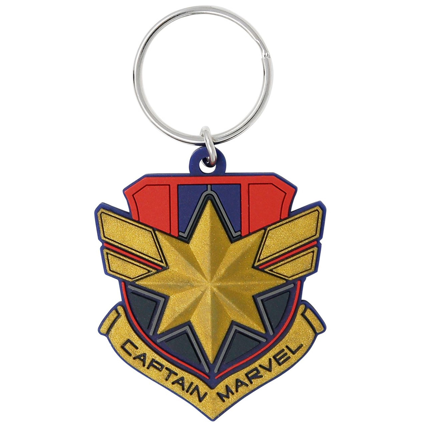 Captain Marvel Movie Badge Keychain
