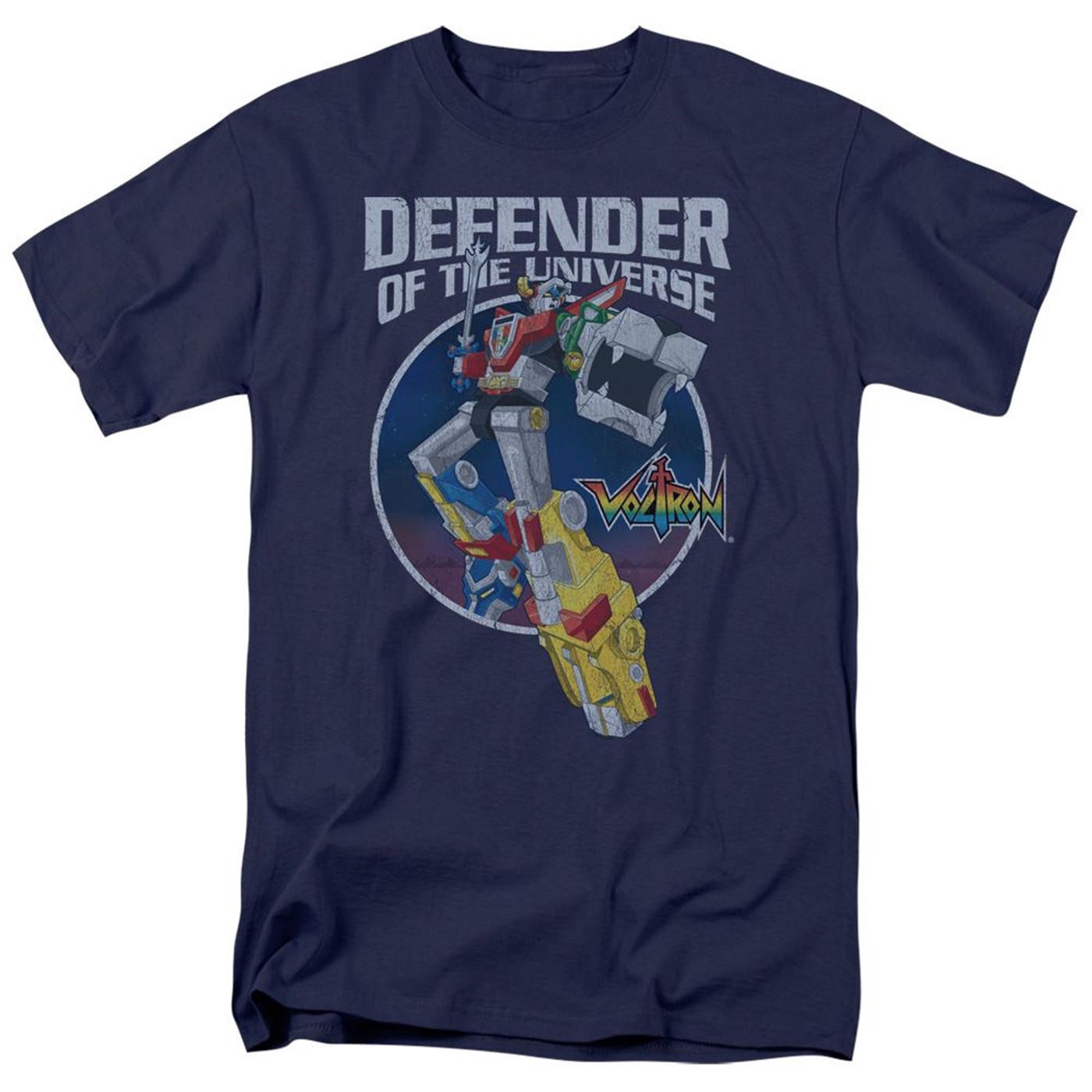 Voltron Defender of the Universe Navy Blue Men's T-Shirt
