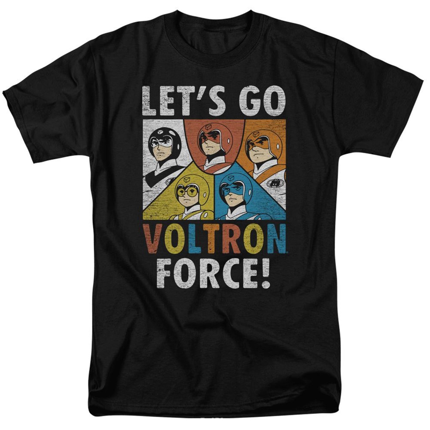 Voltron Let's Go! Black Men's T-Shirt