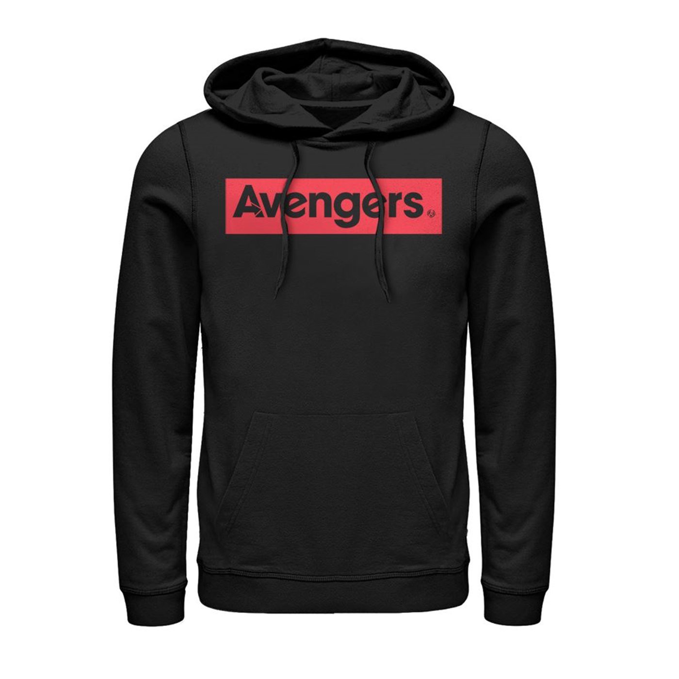 Avengers Text in Red Hoodie