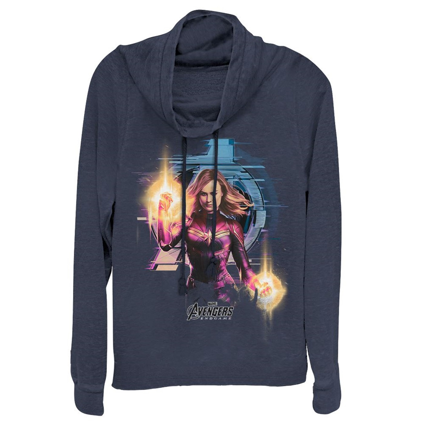 Avengers Endgame Captain Marvel Women's Cowl Neck Sweater