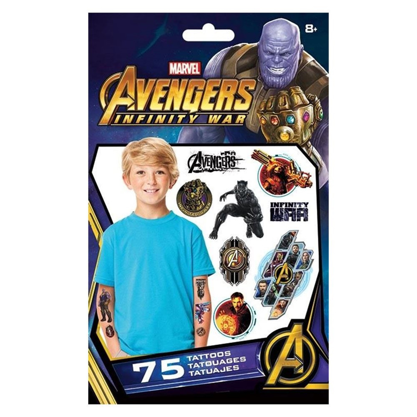 Avengers Infinity War Standard Tattoo Bag - 75 Count