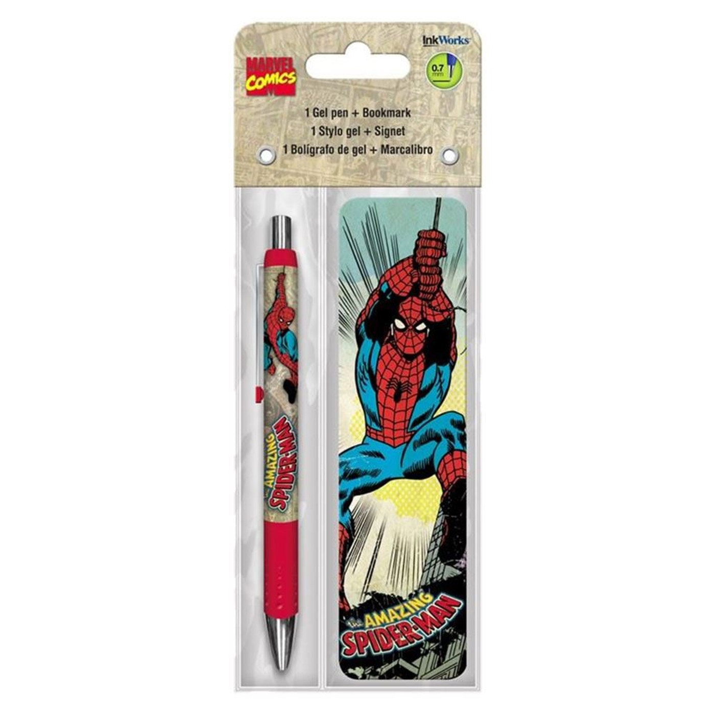 Spider-Man Gel Pen & Bookmark Pack