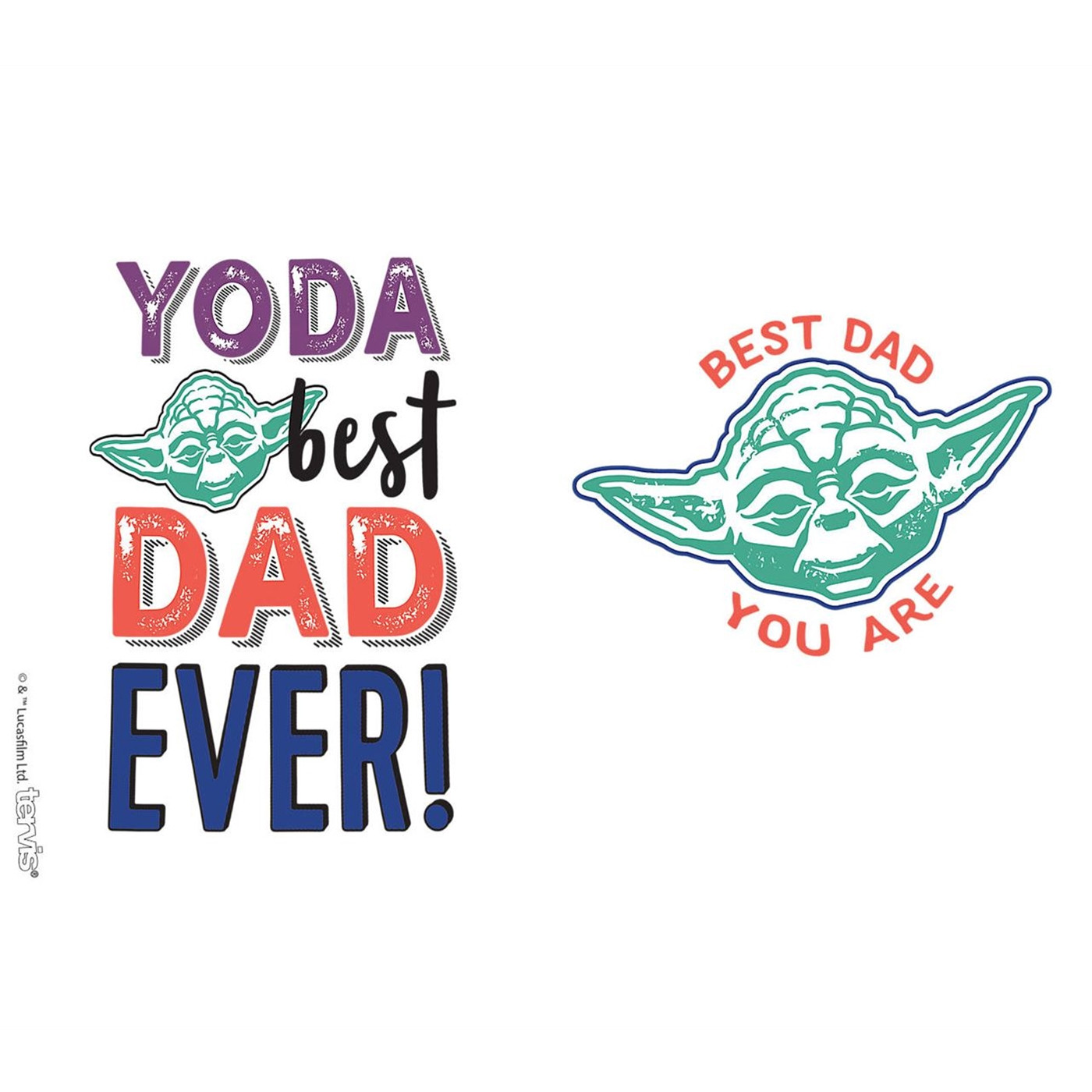 Star Wars Yoda Best Dad Wrap 16 oz Tervis® Tumbler With Travel Lid