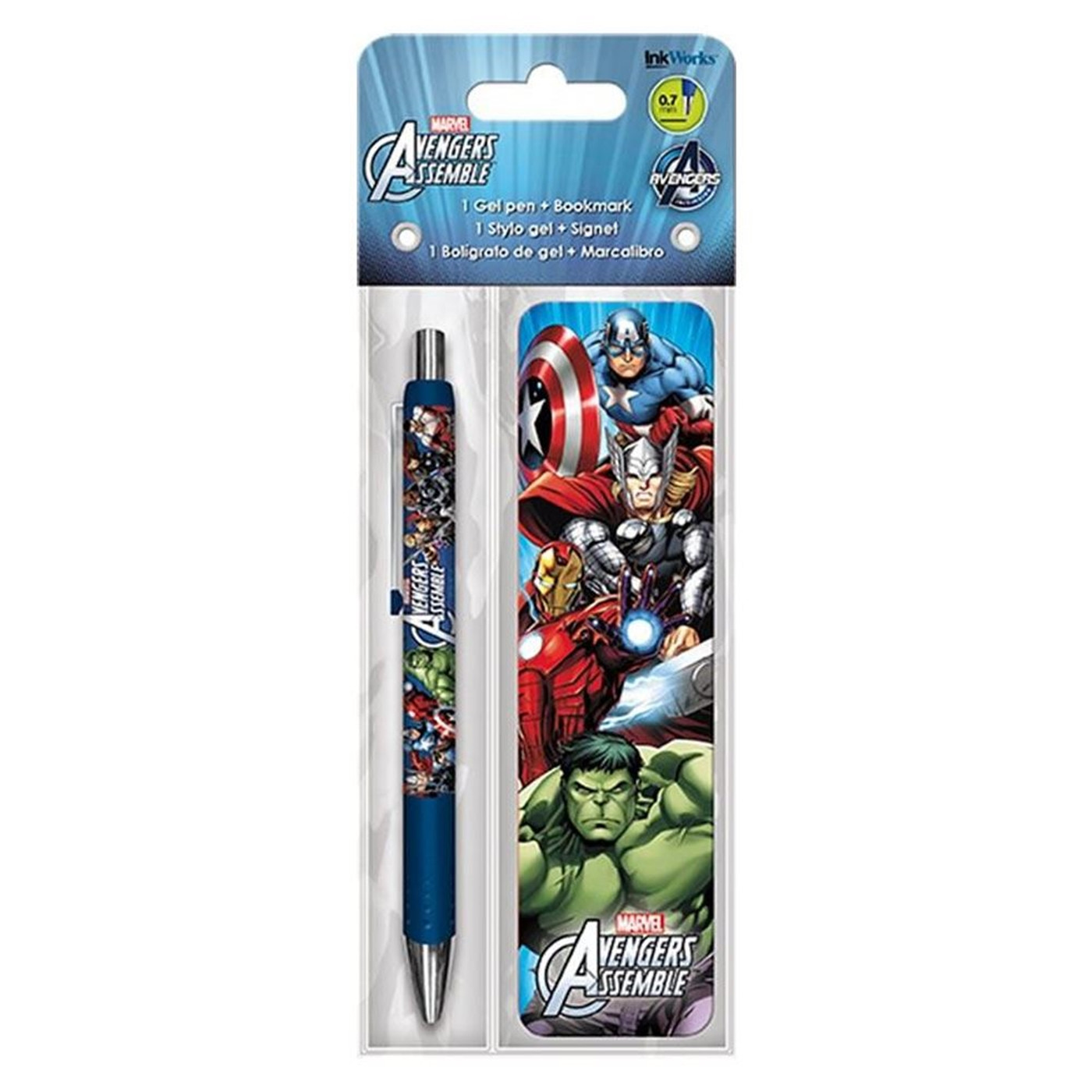 Avengers Assemble Gel Pen & Bookmark Pack