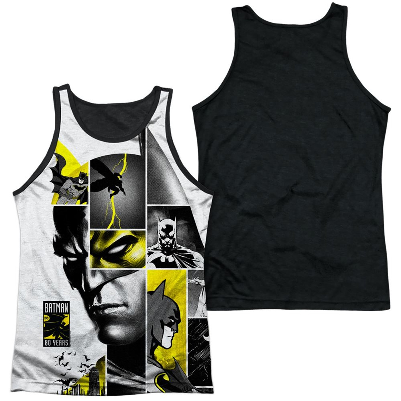 Batman 80th Panels Sublimated Front and Back Print Men's Tank Top