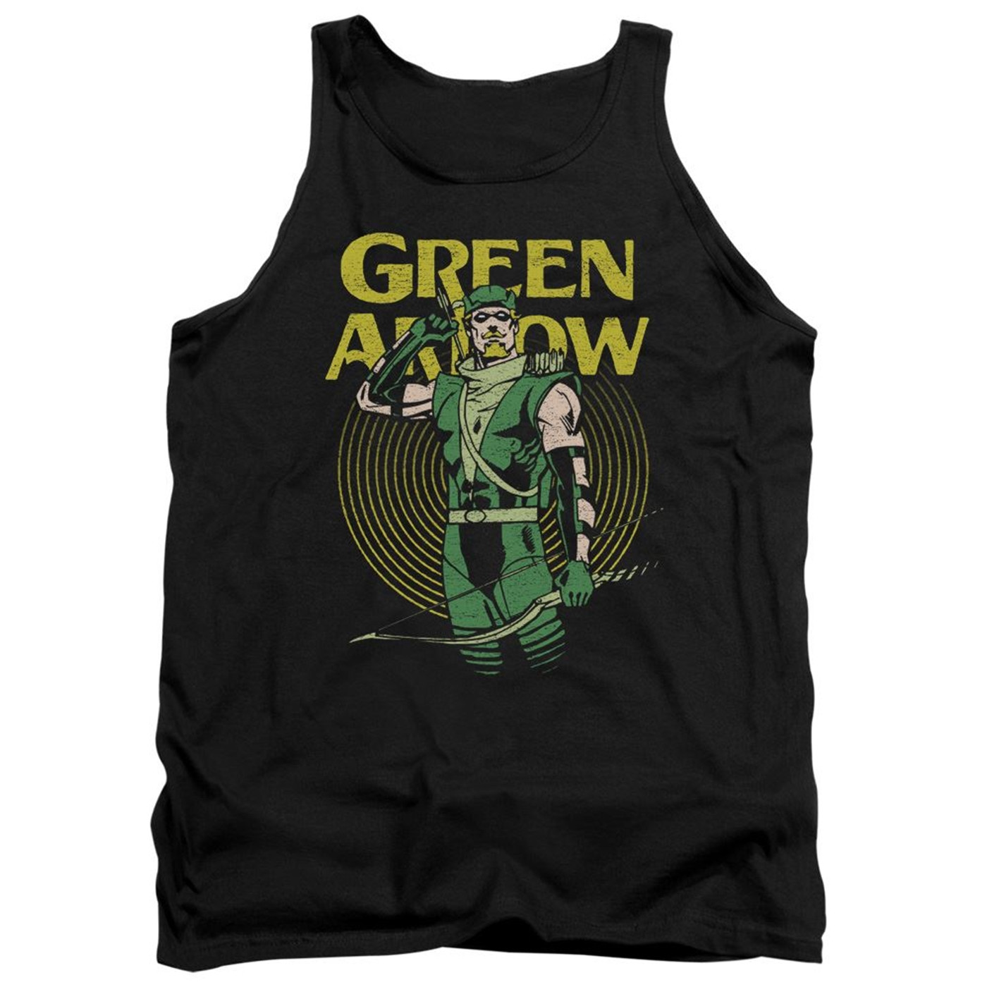 Green Arrow In Yellow Circle Tank Top