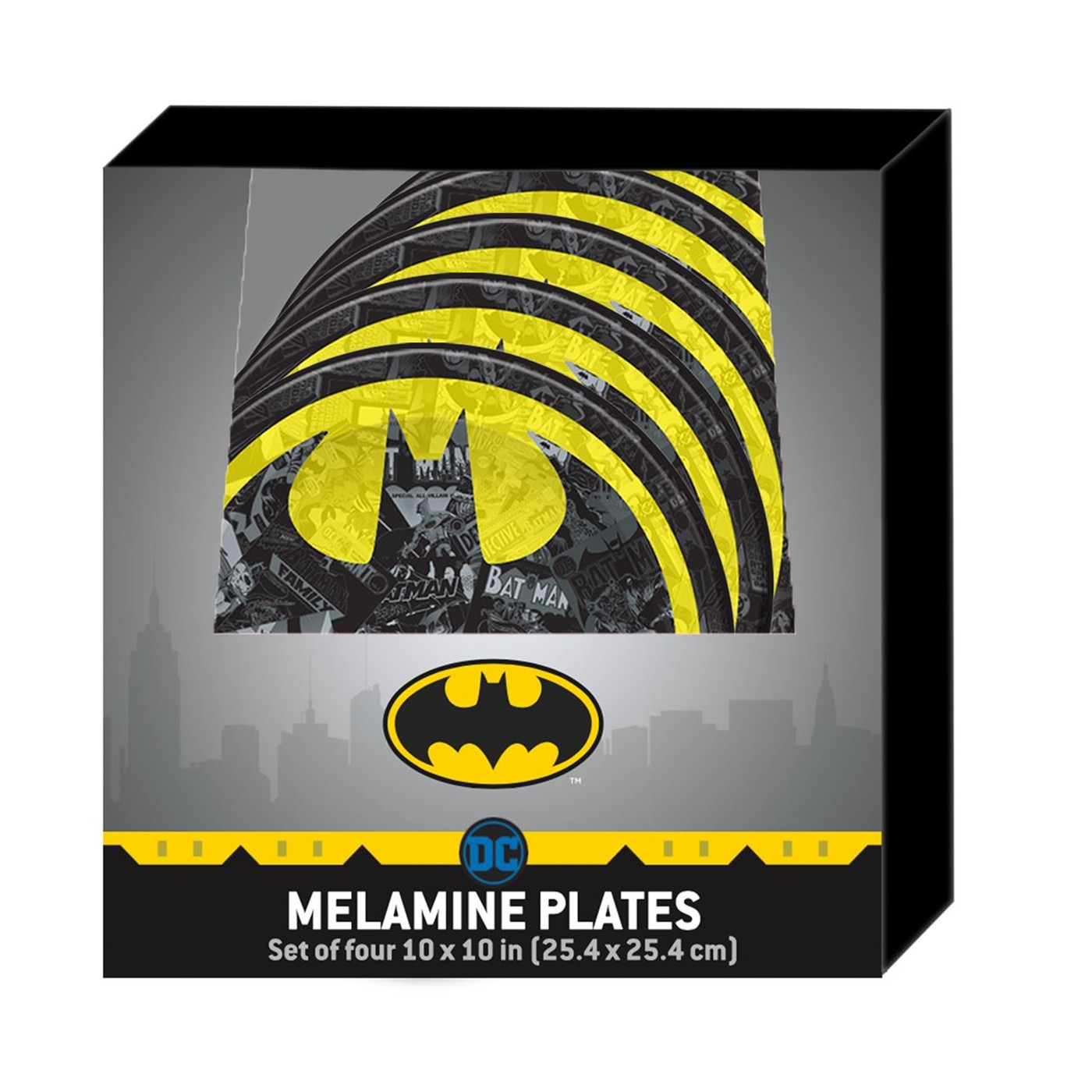 Batman Symbol Plate 4-Piece Set