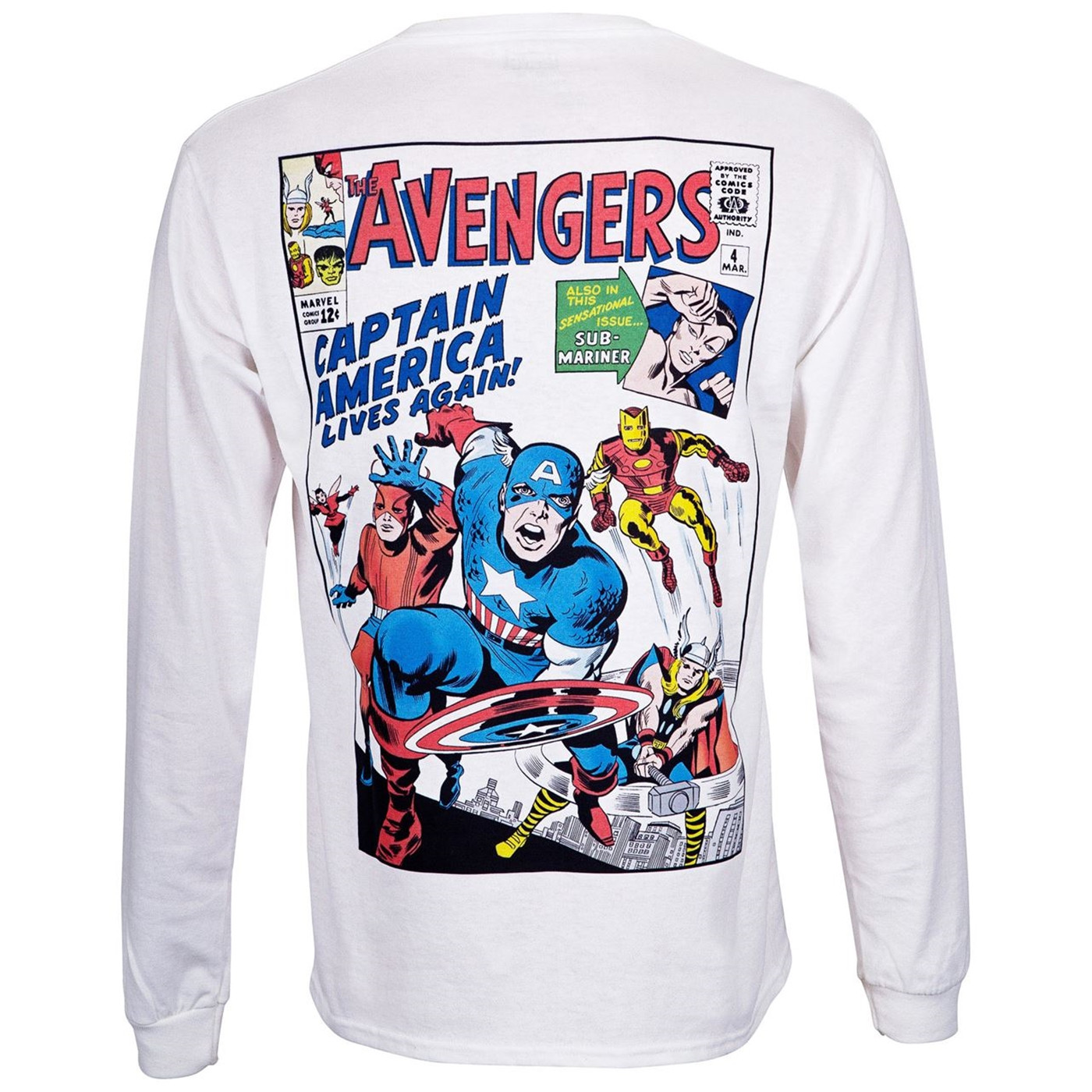 Avengers Classic Marvel Masterworks White Long Sleeve Shirt