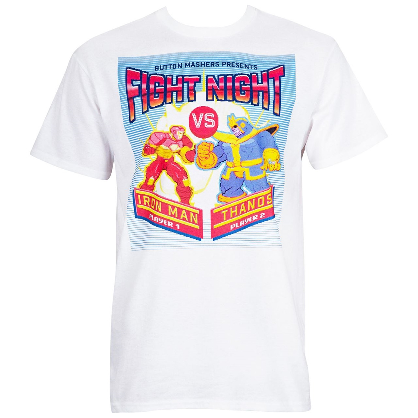 Fight Night Iron Man Vs. Thanos Arcade Style Men's T-Shirt