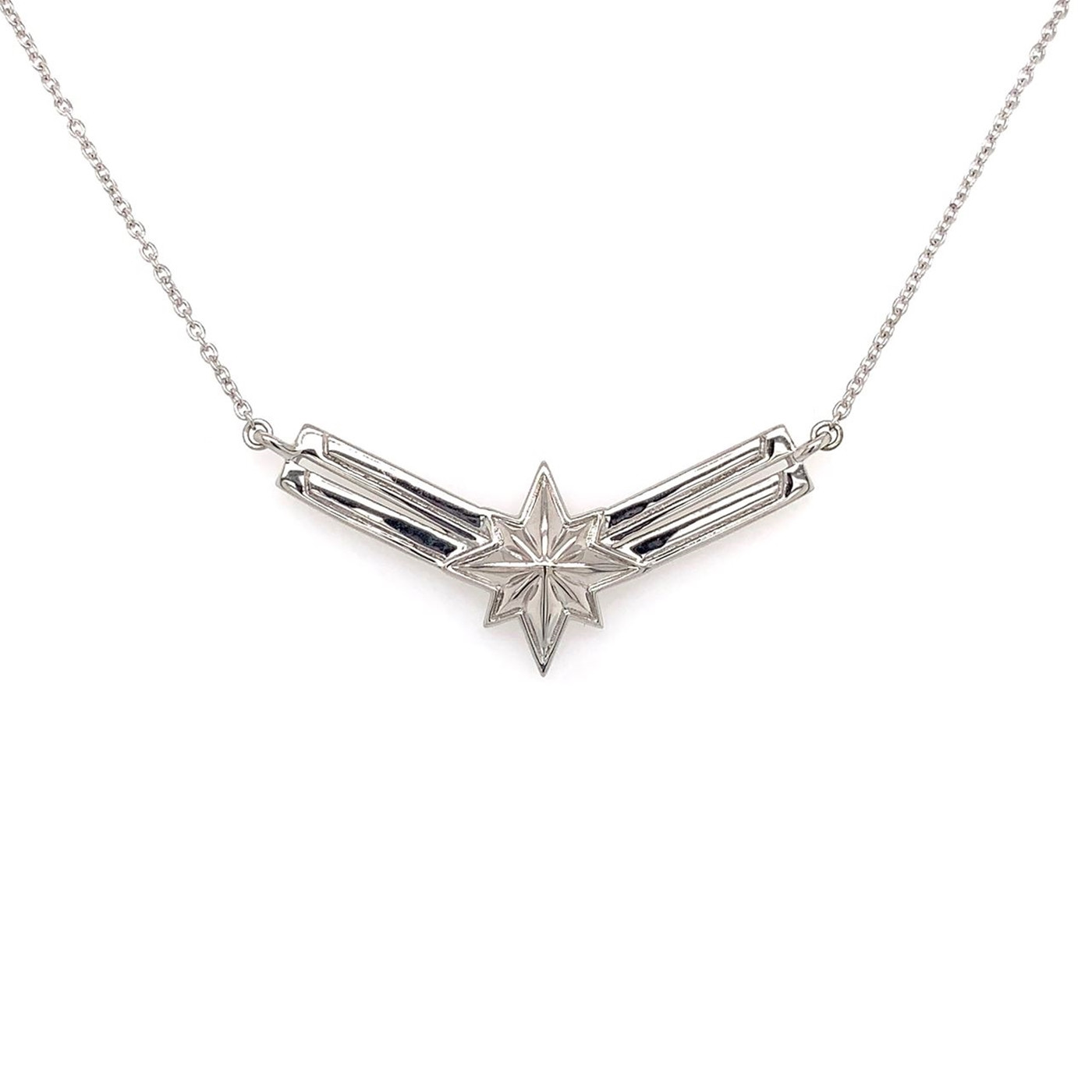 Silver Captain Marvel Necklace