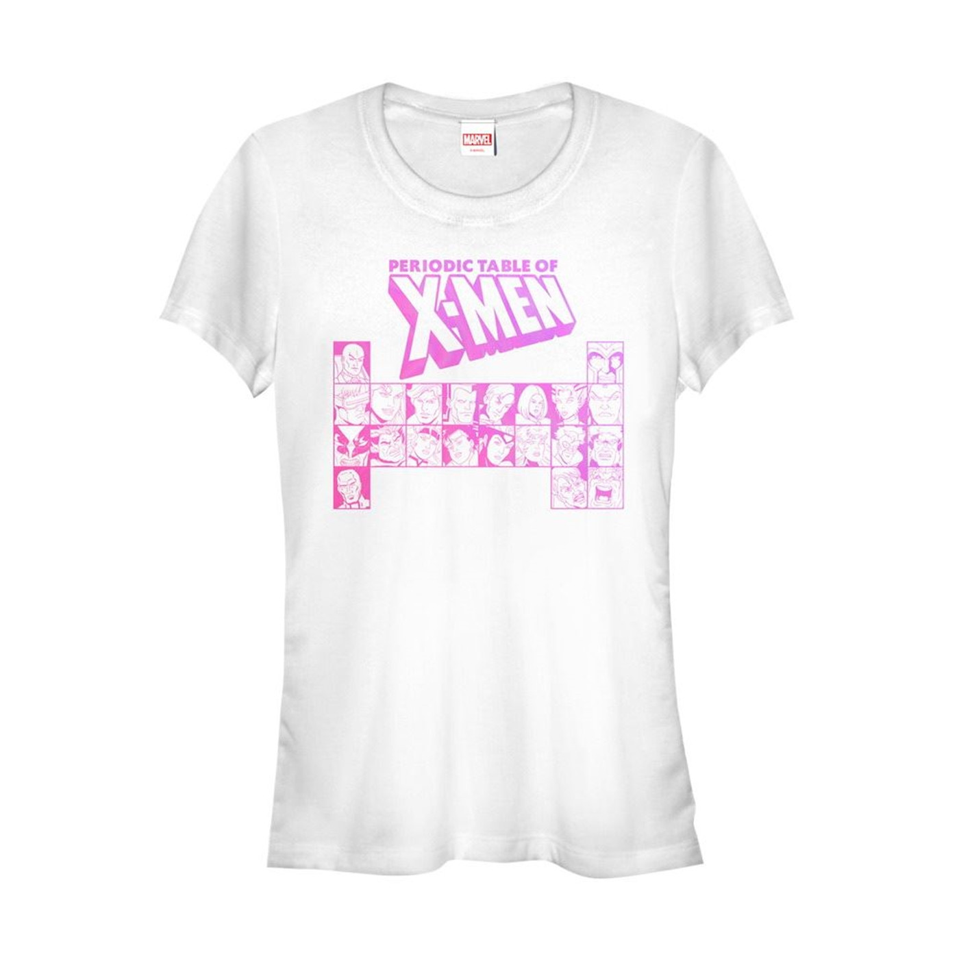 X-Men Periodic Table Women's White T-Shirt