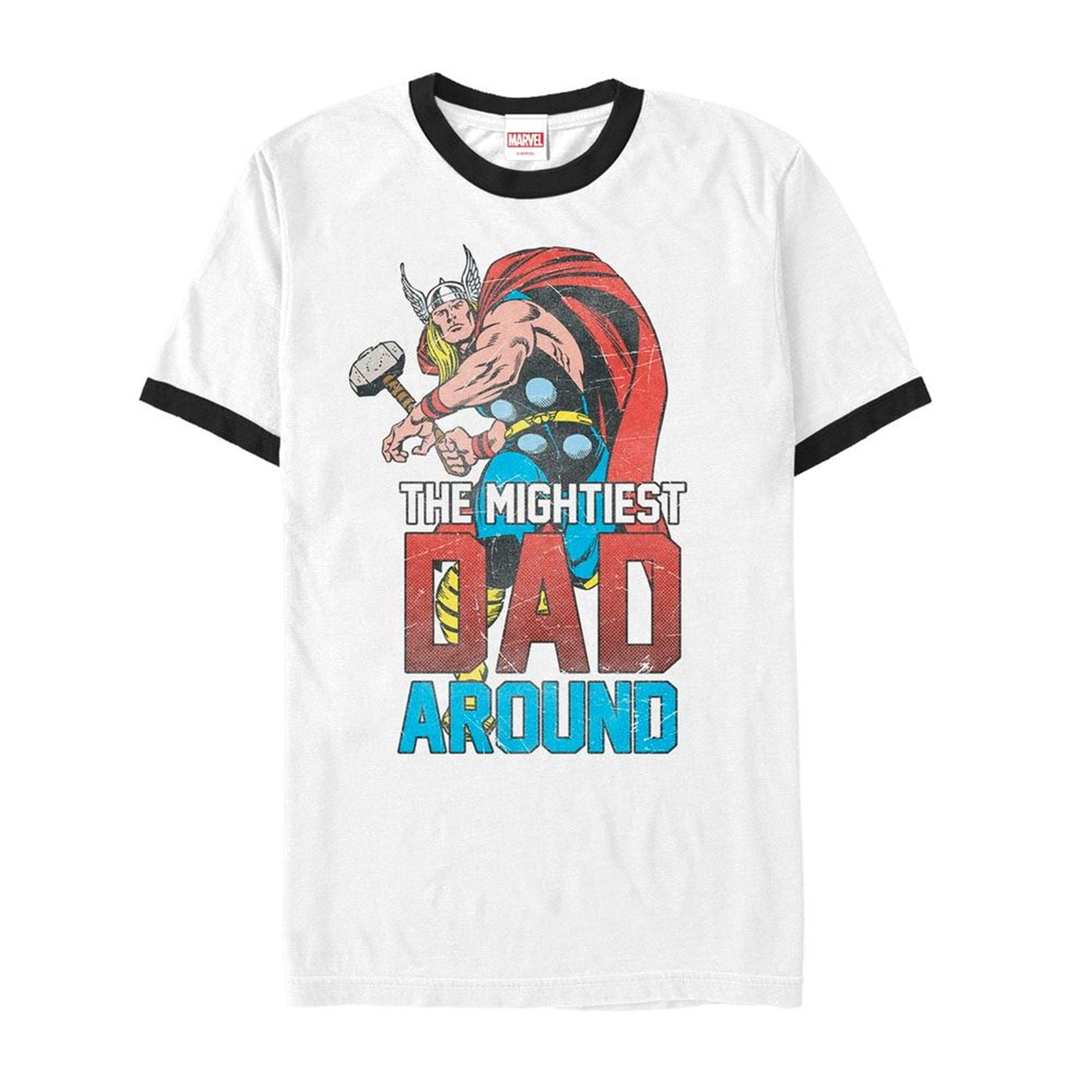 Thor Mightiest Dad Marvel Ringer T-Shirt