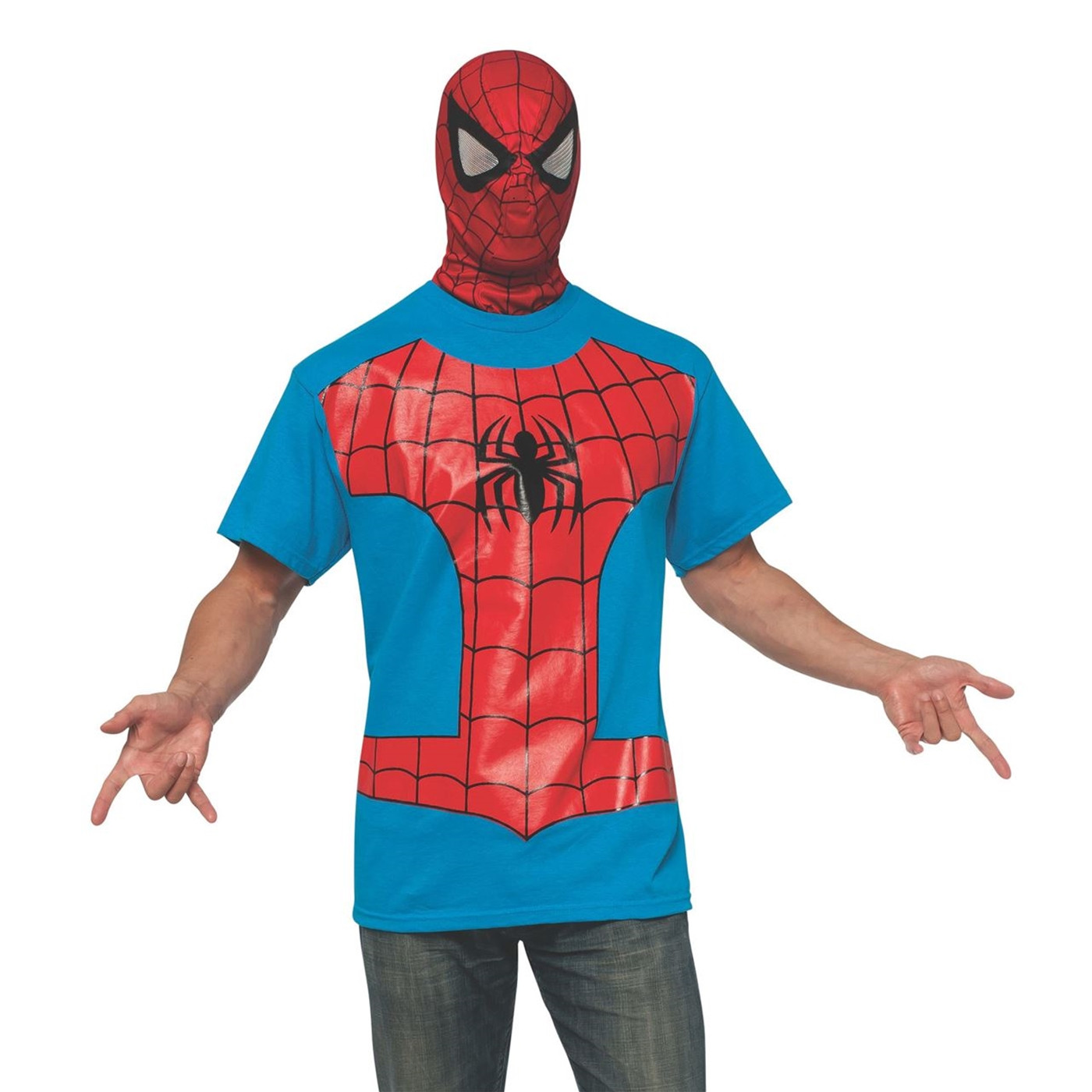Spider-Man Costume T-Shirt with Mask