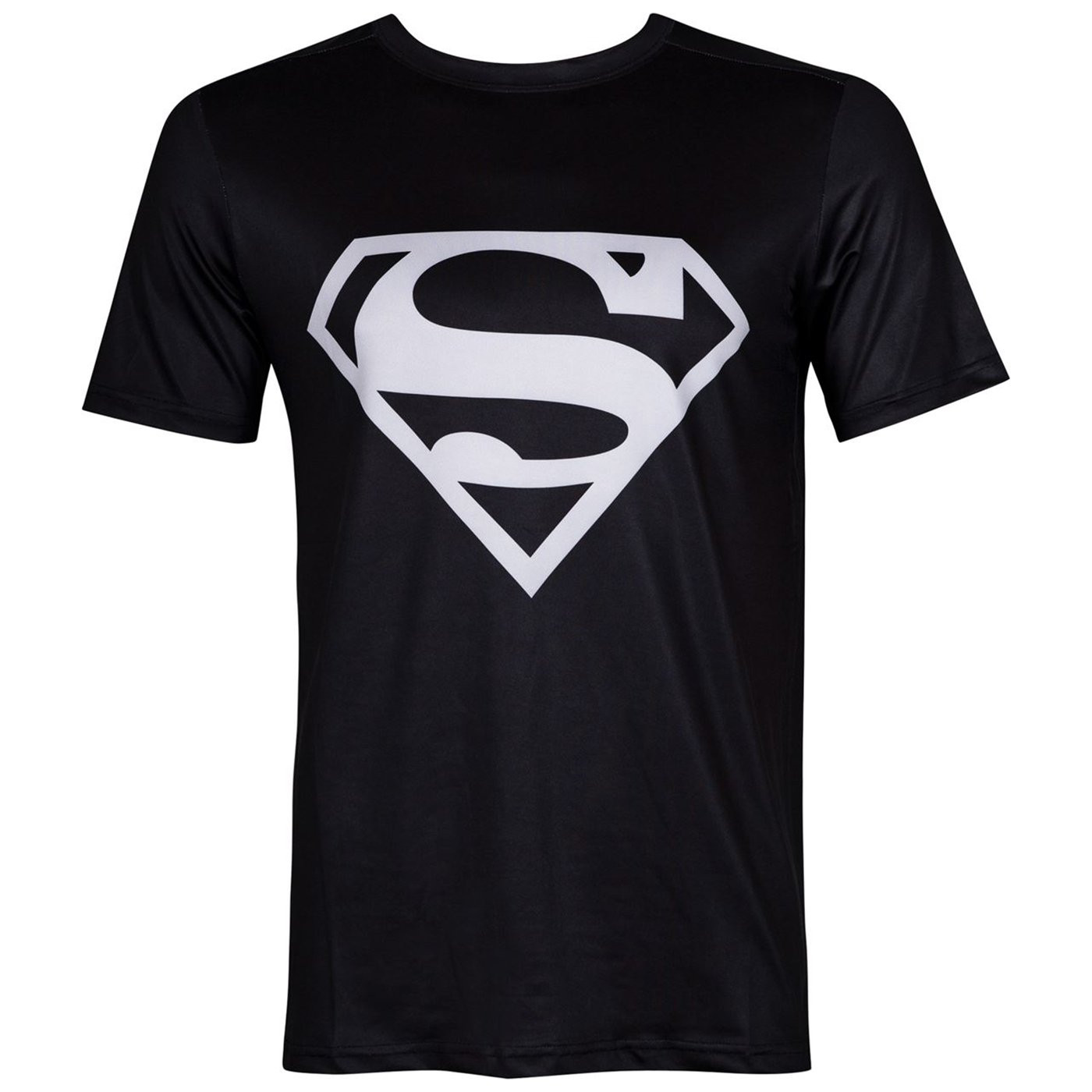 Superman Silver Logo Performance Athletic Adult T-Shirt