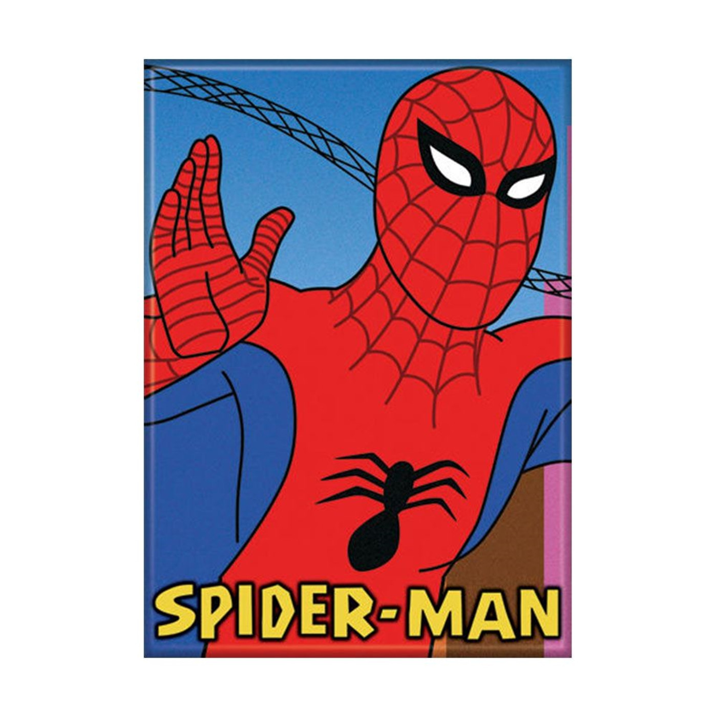 Cartoon Spider-Man Waving Magnet