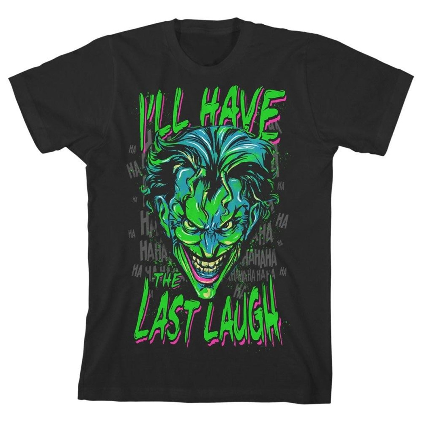 Batman Youth Joker Black Glow in the Dark T-Shirt