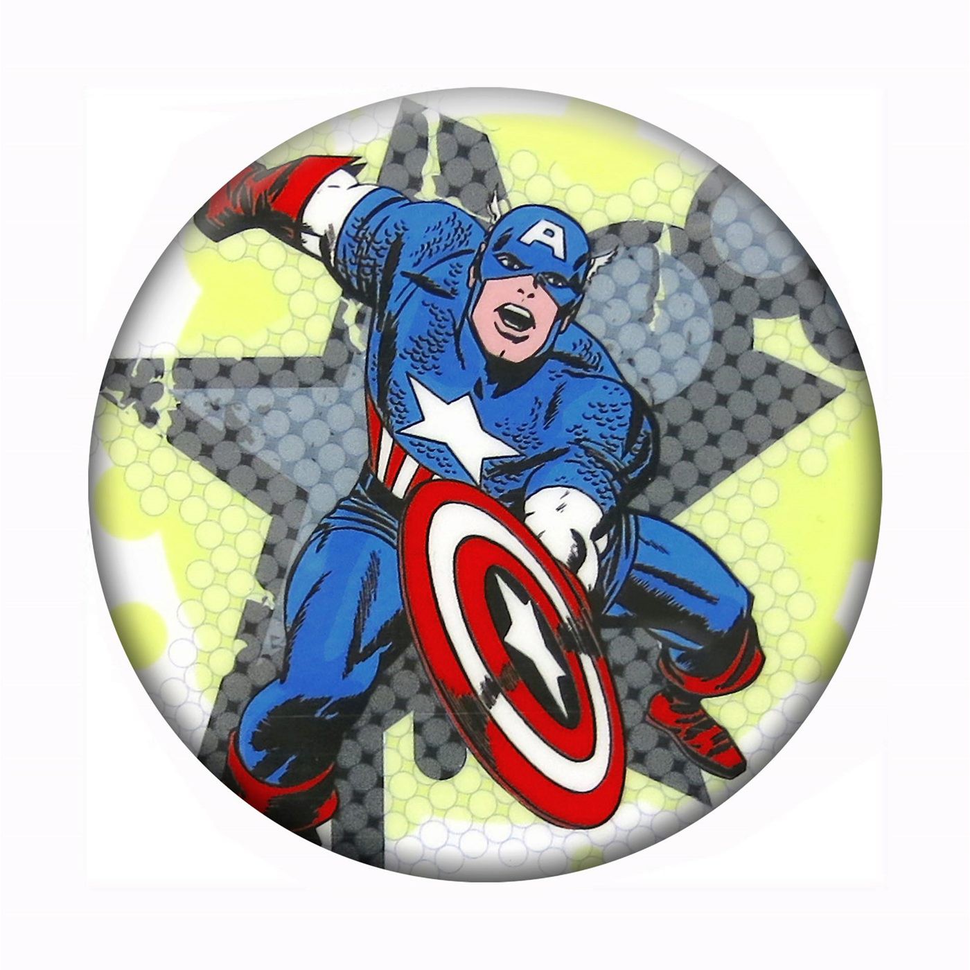 Captain America Kirby Star Retro Button