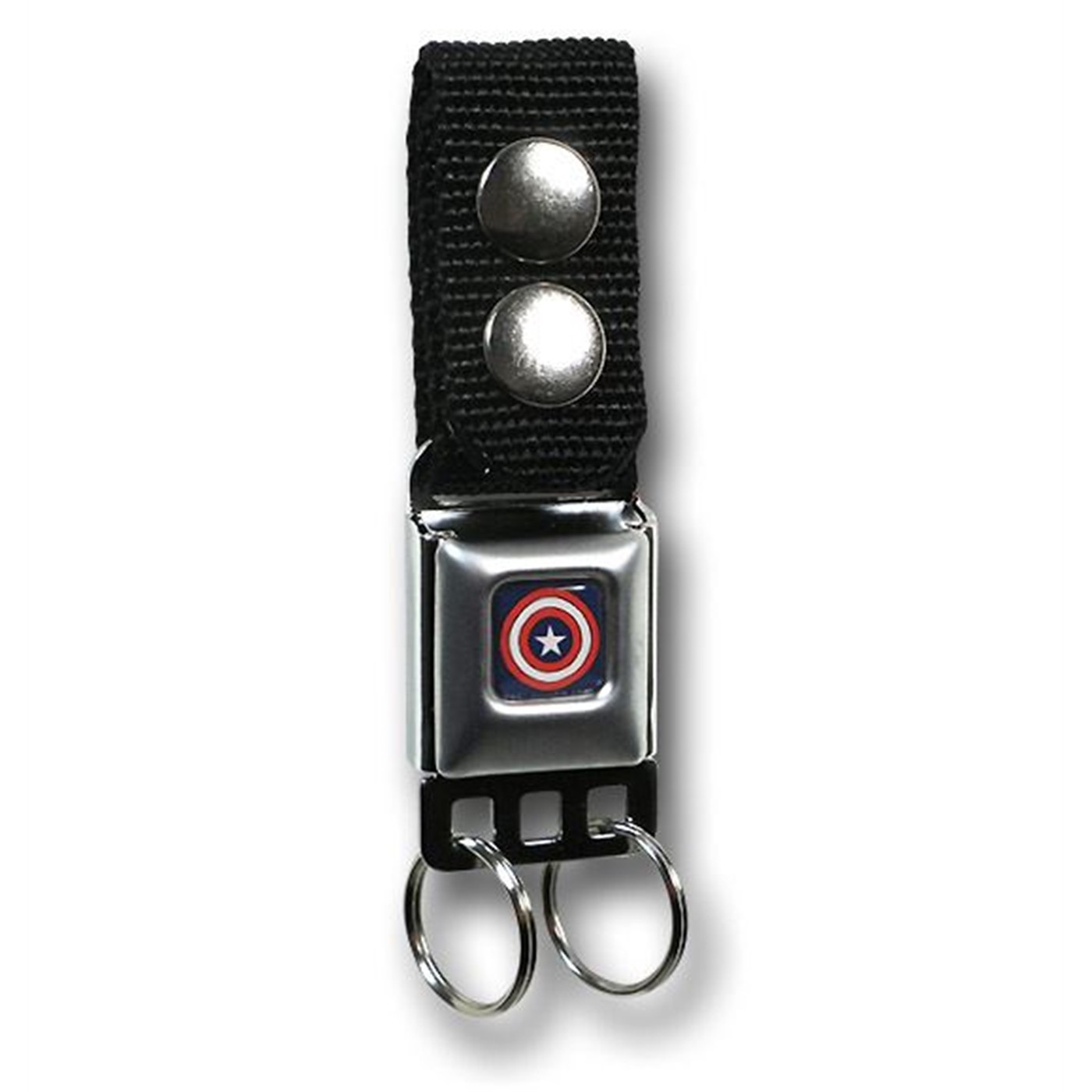 Captain America Blue Symbol Mini Seatbelt Keychain