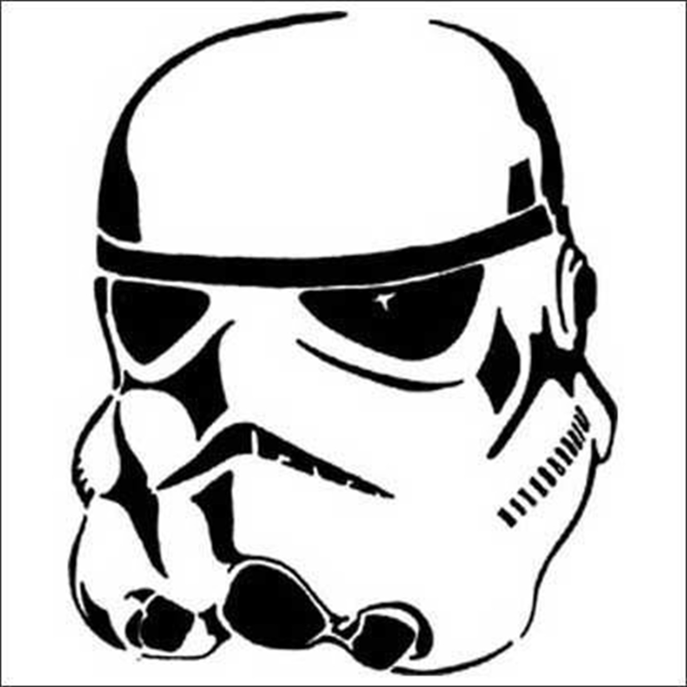 Star Wars Storm Trooper Sticker Black