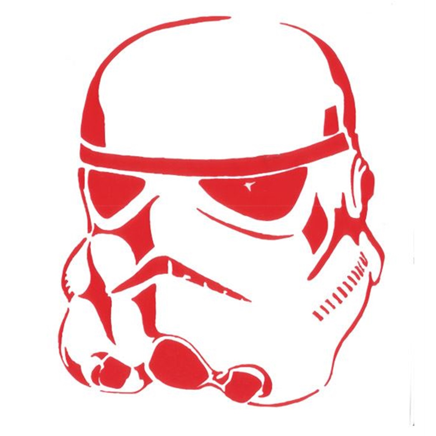 Star Wars Storm Trooper Sticker Red