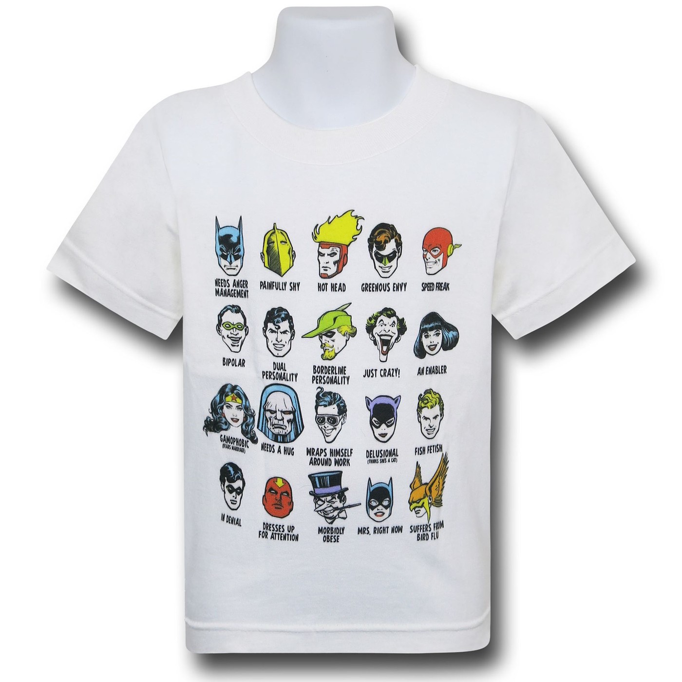 DC Character Heads Kids T-Shirt